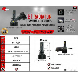 Kit Led BI-Radiator H1 15000Lm Con Canbus 60W