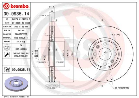 A.B.S. 09.9935.11 - Discofreno www.autoricambit.com