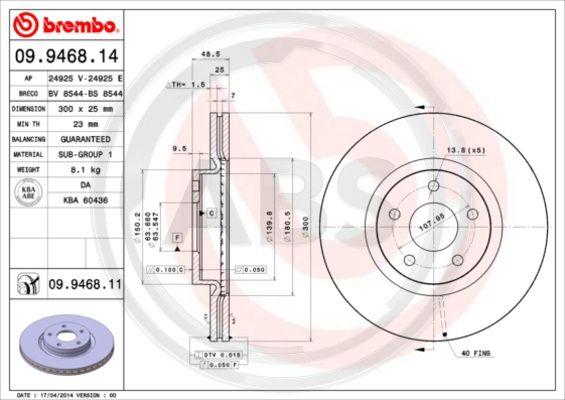 A.B.S. 09.9468.11 - Discofreno www.autoricambit.com