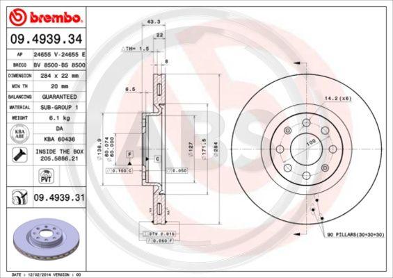 A.B.S. 09.4939.31 - Discofreno www.autoricambit.com