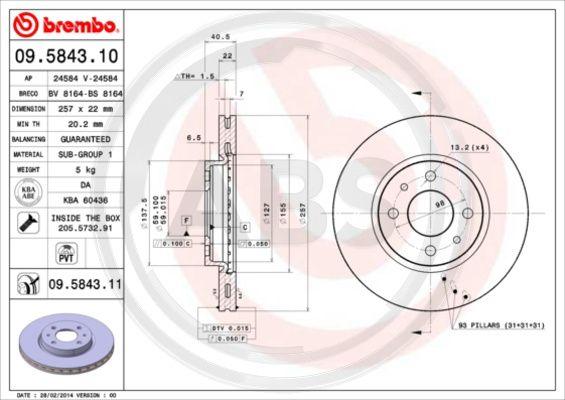 A.B.S. 09.5843.11 - Discofreno www.autoricambit.com