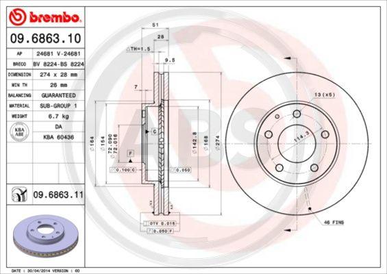 A.B.S. 09.6863.10 - Discofreno www.autoricambit.com