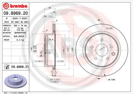 A.B.S. 09.8969.20 - Discofreno www.autoricambit.com