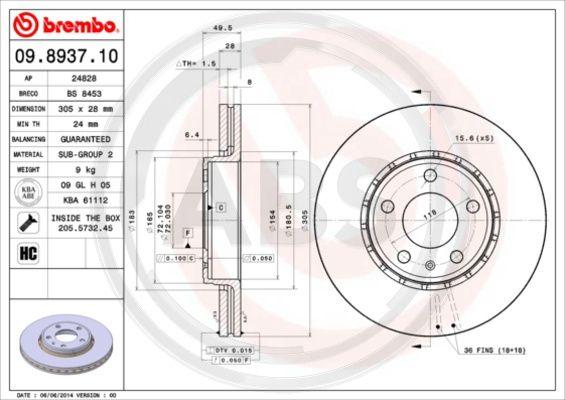 A.B.S. 09.8937.11 - Discofreno www.autoricambit.com