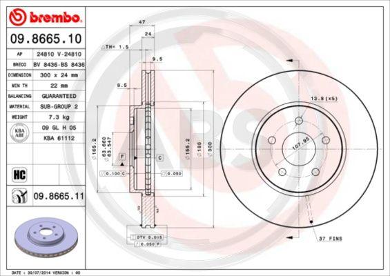 A.B.S. 09.8665.11 - Discofreno www.autoricambit.com