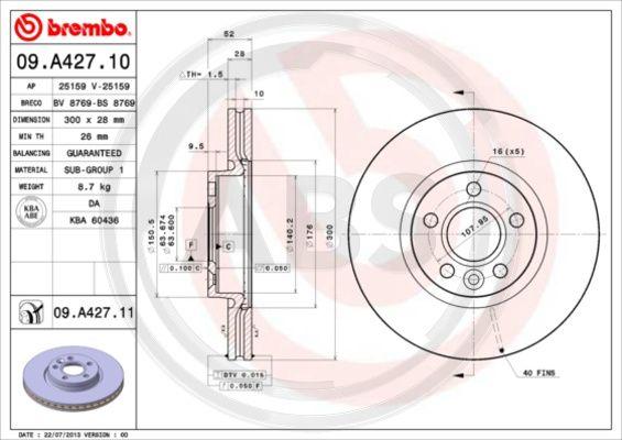 A.B.S. 09.A427.11 - Discofreno www.autoricambit.com