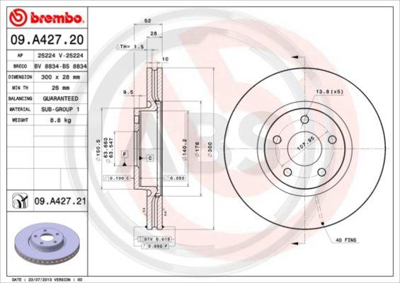 A.B.S. 09.A427.21 - Discofreno www.autoricambit.com