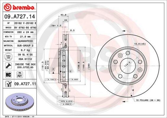 A.B.S. 09.A727.11 - Discofreno www.autoricambit.com