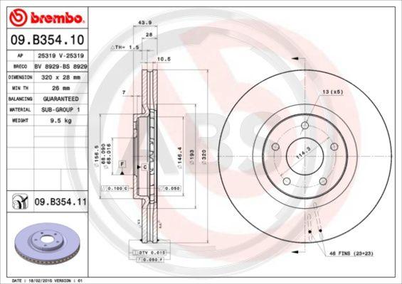 A.B.S. 09.B354.11 - Discofreno www.autoricambit.com