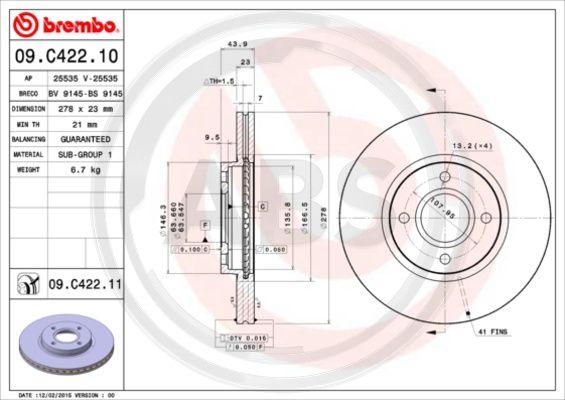 A.B.S. 09.C422.11 - Discofreno www.autoricambit.com