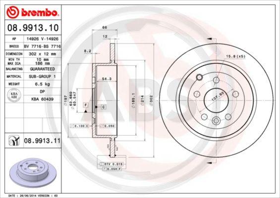 A.B.S. 08.9913.11 - Discofreno www.autoricambit.com