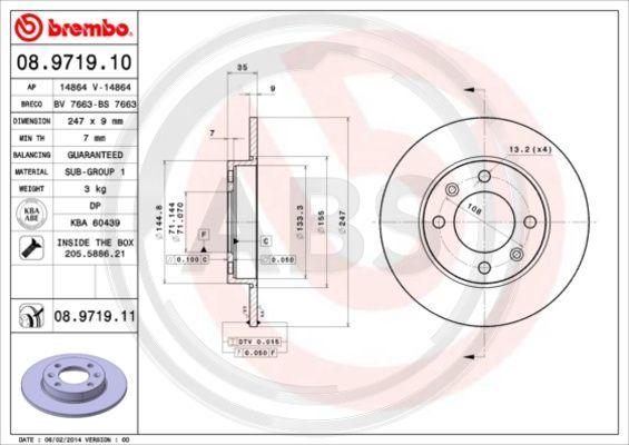 A.B.S. 08.9719.11 - Discofreno www.autoricambit.com