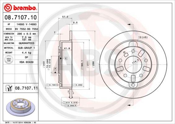 A.B.S. 08.7107.10 - Discofreno www.autoricambit.com