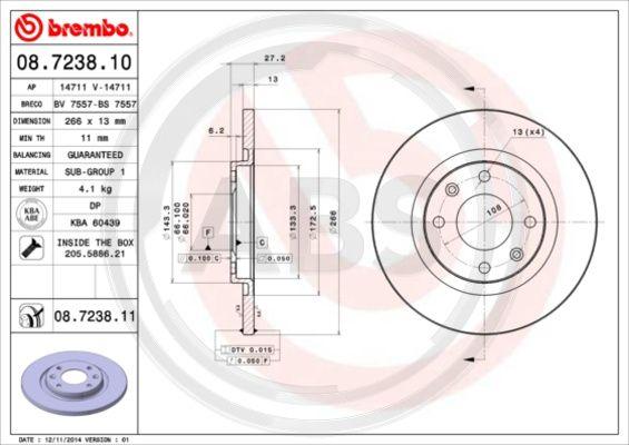 A.B.S. 08.7238.11 - Discofreno www.autoricambit.com