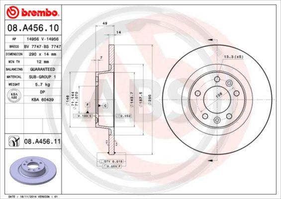 A.B.S. 08.A456.11 - Discofreno www.autoricambit.com