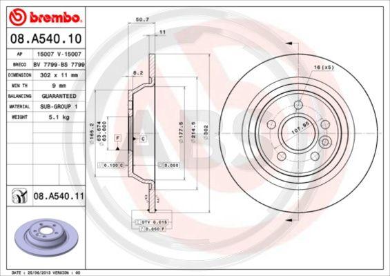 A.B.S. 08.A540.10 - Discofreno www.autoricambit.com