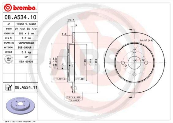 A.B.S. 08.A534.11 - Discofreno www.autoricambit.com