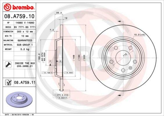 A.B.S. 08.A759.11 - Discofreno www.autoricambit.com