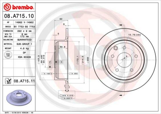 A.B.S. 08.A715.11 - Discofreno www.autoricambit.com