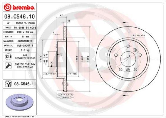 A.B.S. 08.C546.11 - Discofreno www.autoricambit.com