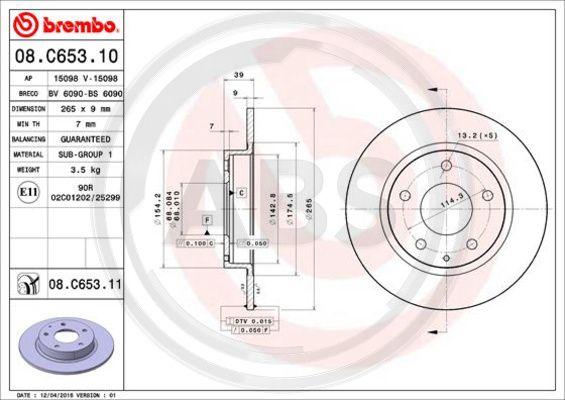 A.B.S. 08.C653.11 - Discofreno www.autoricambit.com