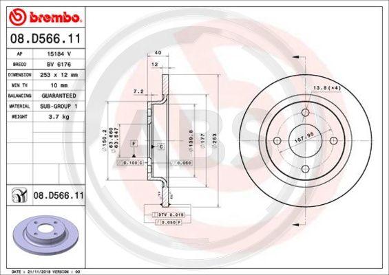 A.B.S. 08.D566.11 - Discofreno www.autoricambit.com