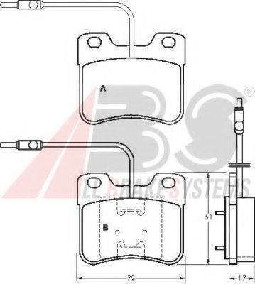 A.B.S. 36598 OE - Kit pastiglie freno, Freno a disco www.autoricambit.com