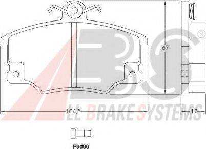 A.B.S. 36521 OE - Kit pastiglie freno, Freno a disco www.autoricambit.com