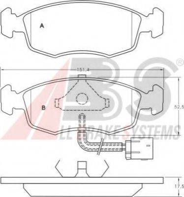 A.B.S. 36846 OE - Kit pastiglie freno, Freno a disco www.autoricambit.com