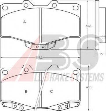 A.B.S. 36724 OE - Kit pastiglie freno, Freno a disco www.autoricambit.com