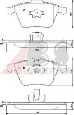 A.B.S. 37464 OE - Kit pastiglie freno, Freno a disco www.autoricambit.com