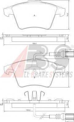 A.B.S. 37416 OE - Kit pastiglie freno, Freno a disco www.autoricambit.com