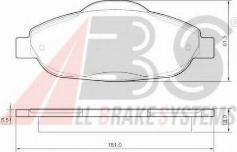 A.B.S. 37607 OE - Kit pastiglie freno, Freno a disco www.autoricambit.com