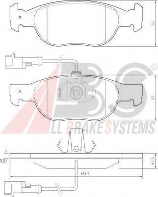 A.B.S. 37012 OE - Kit pastiglie freno, Freno a disco www.autoricambit.com