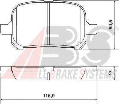 A.B.S. 37033 OE - Kit pastiglie freno, Freno a disco www.autoricambit.com