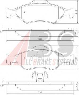 A.B.S. 37196 OE - Kit pastiglie freno, Freno a disco www.autoricambit.com