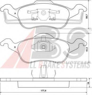 A.B.S. 37100 OE - Kit pastiglie freno, Freno a disco www.autoricambit.com