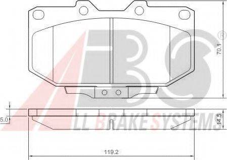 A.B.S. 37128 OE - Kit pastiglie freno, Freno a disco www.autoricambit.com