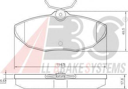 A.B.S. 37178 OE - Kit pastiglie freno, Freno a disco www.autoricambit.com