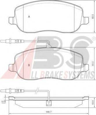 A.B.S. 37329 OE - Kit pastiglie freno, Freno a disco www.autoricambit.com