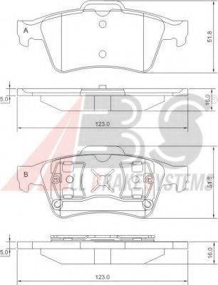 A.B.S. 37216 OE - Kit pastiglie freno, Freno a disco www.autoricambit.com