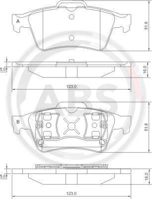 A.B.S. 37216 - Kit pastiglie freno, Freno a disco www.autoricambit.com