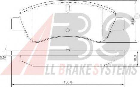 A.B.S. 37272 OE - Kit pastiglie freno, Freno a disco www.autoricambit.com