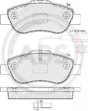 A.B.S. 37718 - Kit pastiglie freno, Freno a disco www.autoricambit.com