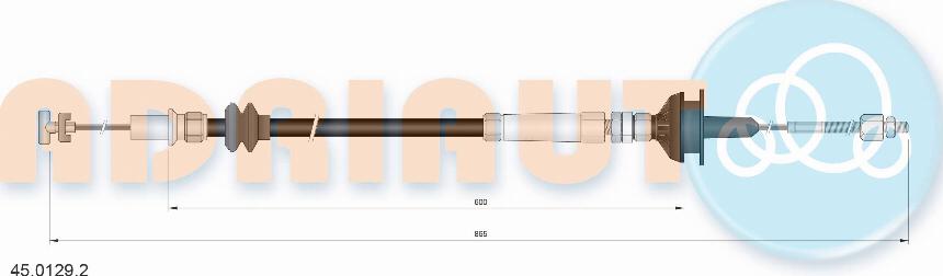 Adriauto 45.0129.2 - Cavo comando, Comando frizione www.autoricambit.com