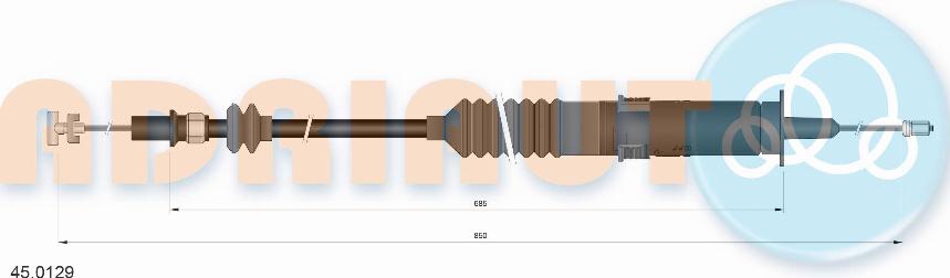 Adriauto 45.0129 - Cavo comando, Comando frizione www.autoricambit.com