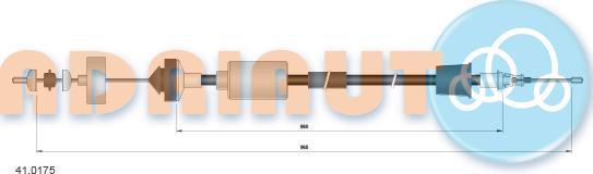 Adriauto 41.0175 - Cavo comando, Comando frizione www.autoricambit.com