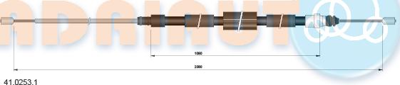 Adriauto 41.0253.1 - Cavo comando, Freno stazionamento www.autoricambit.com