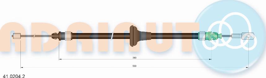 Adriauto 41.0204.2 - Cavo comando, Freno stazionamento www.autoricambit.com