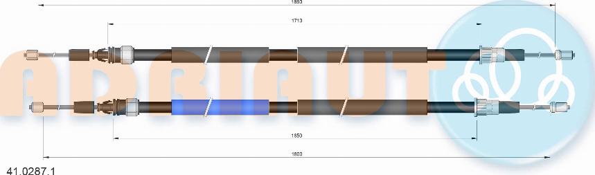 Adriauto 41.0287.1 - Cavo comando, Freno stazionamento www.autoricambit.com